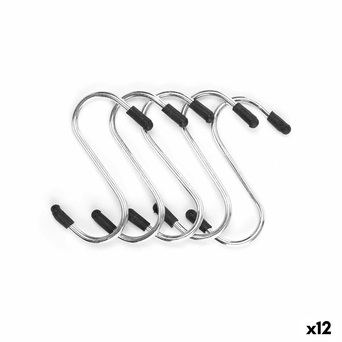 Gancio per appenderla Set Argentato Metallo 7 cm (12 Unità)