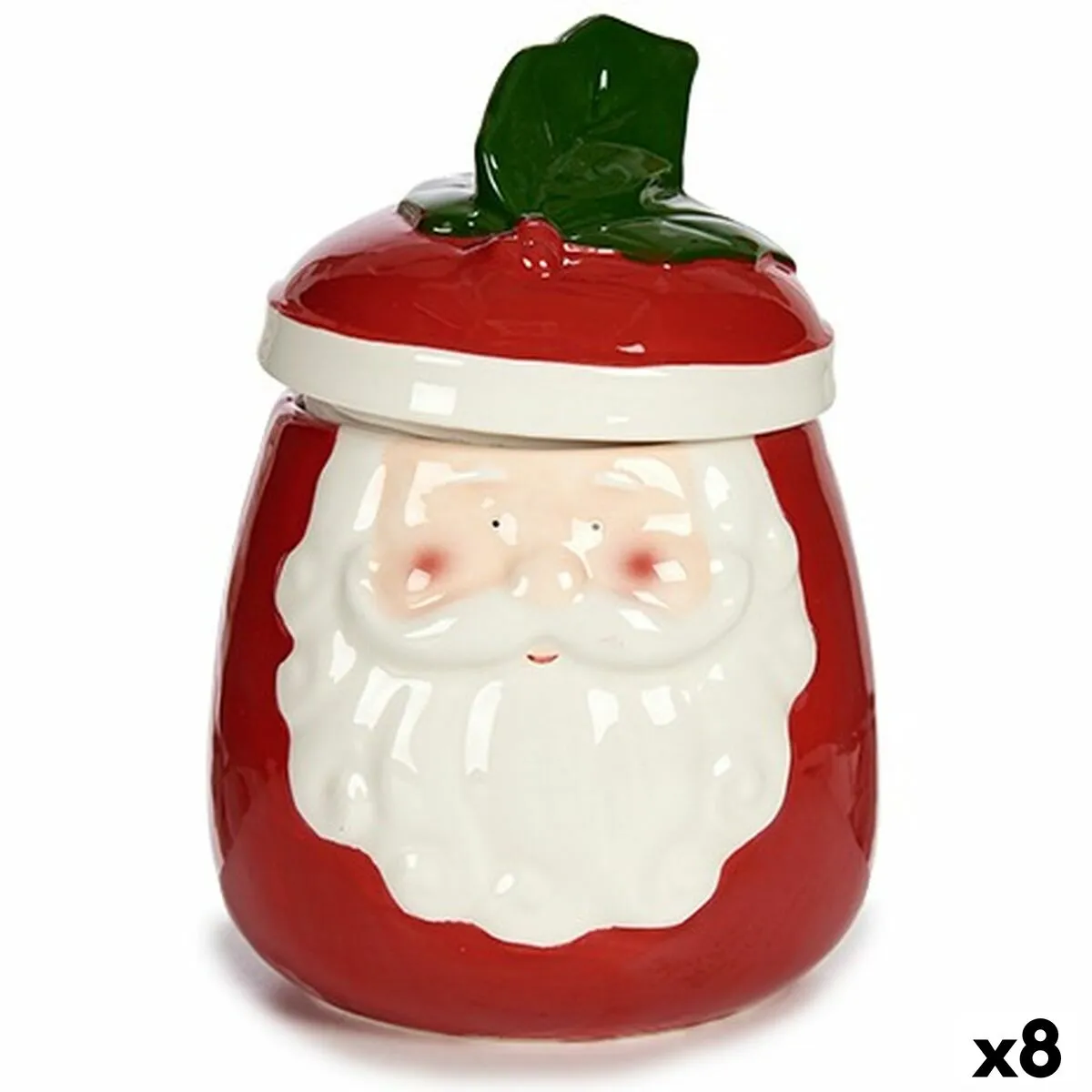 Statua Decorativa Babbo Natale Rosso Ceramica 14 x 19,5 x 14 cm (8 Unità)