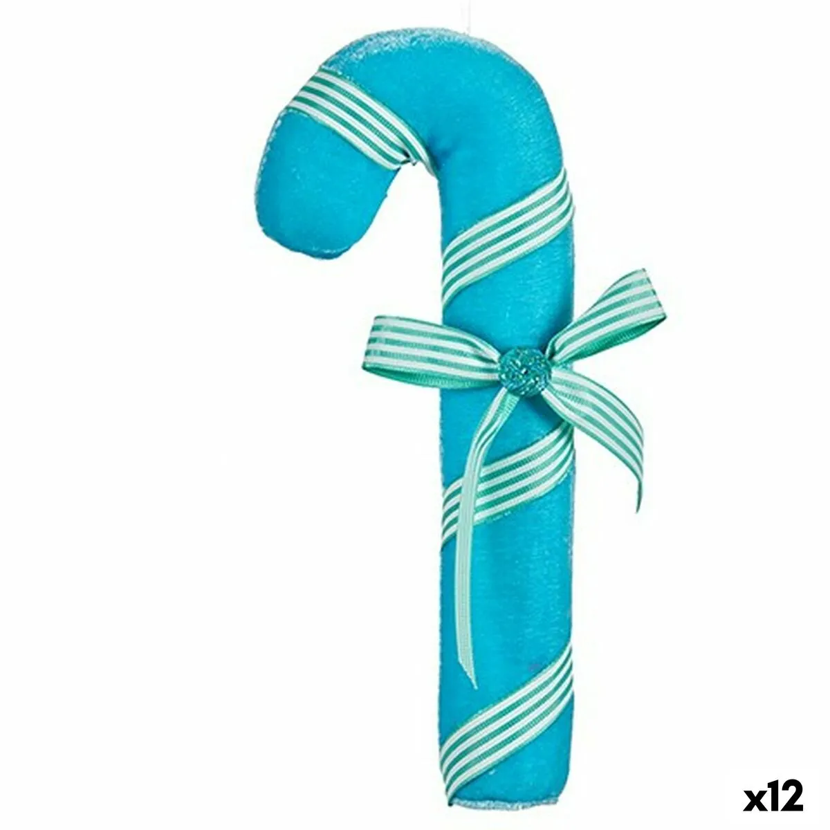 Statua Decorativa Bastoncino di Caramella Azzurro 9 x 4 x 23 cm (12 Unità)