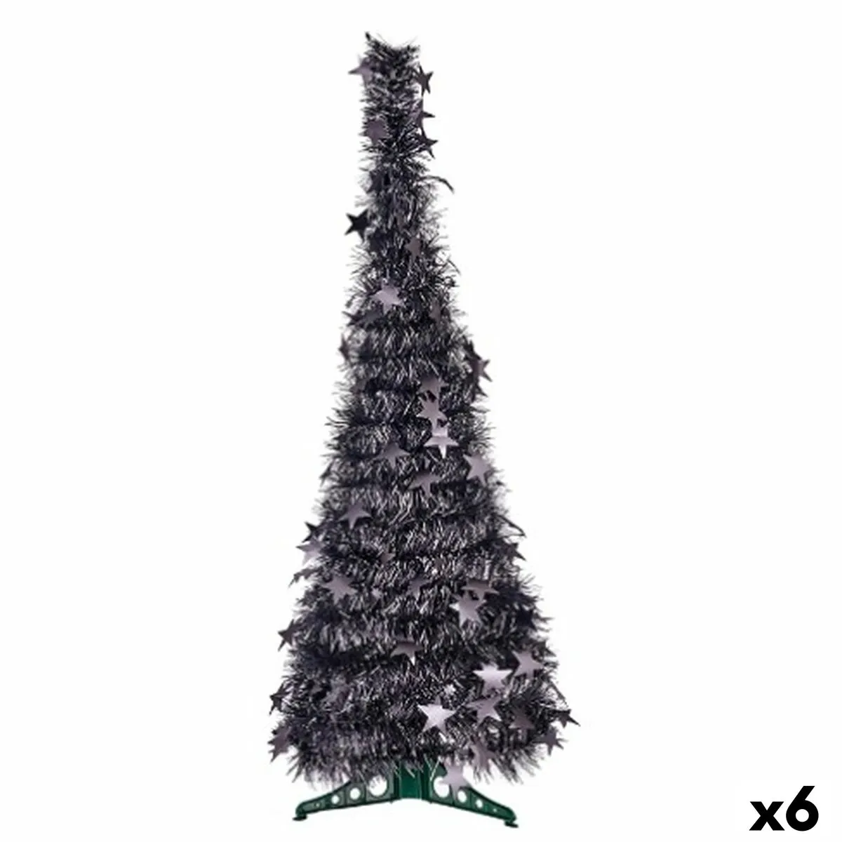 Albero di Natale Antracite Tinsel 37 x 37 x 105 cm (6 Unità)