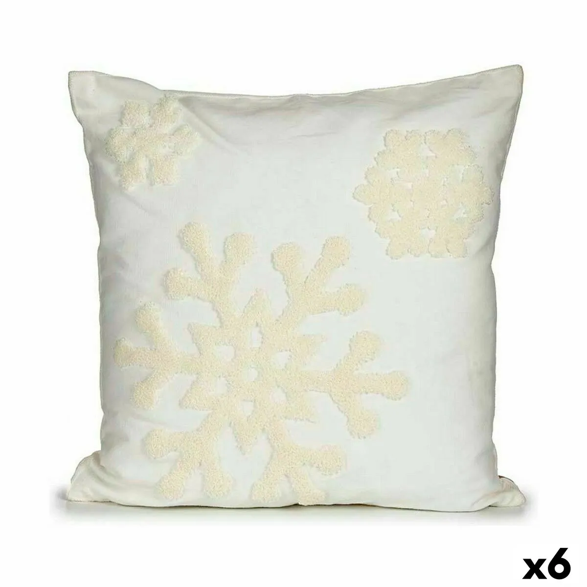 Fodera per cuscino Fiocchi di neve 45 x 1 x 45 cm (6 Unità)