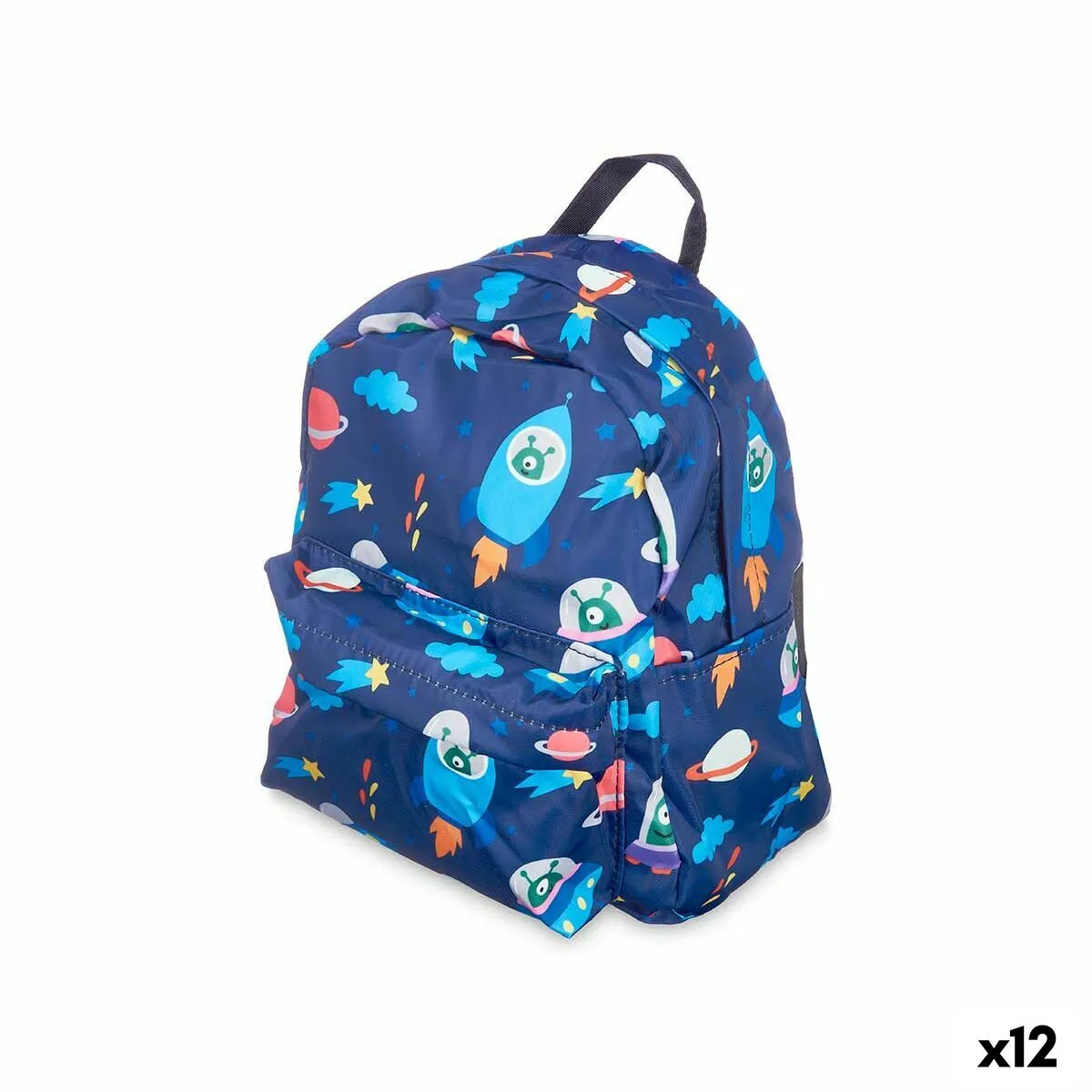 Zaino Scuola Nave spaziale Multicolore 28 x 12 x 22 cm (12 Unità)