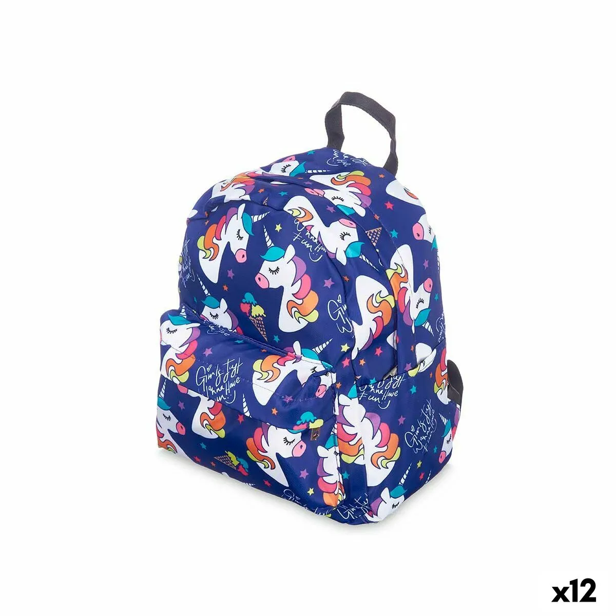 Zaino Scuola Unicorno Multicolore 28 x 12 x 22 cm (12 Unità)