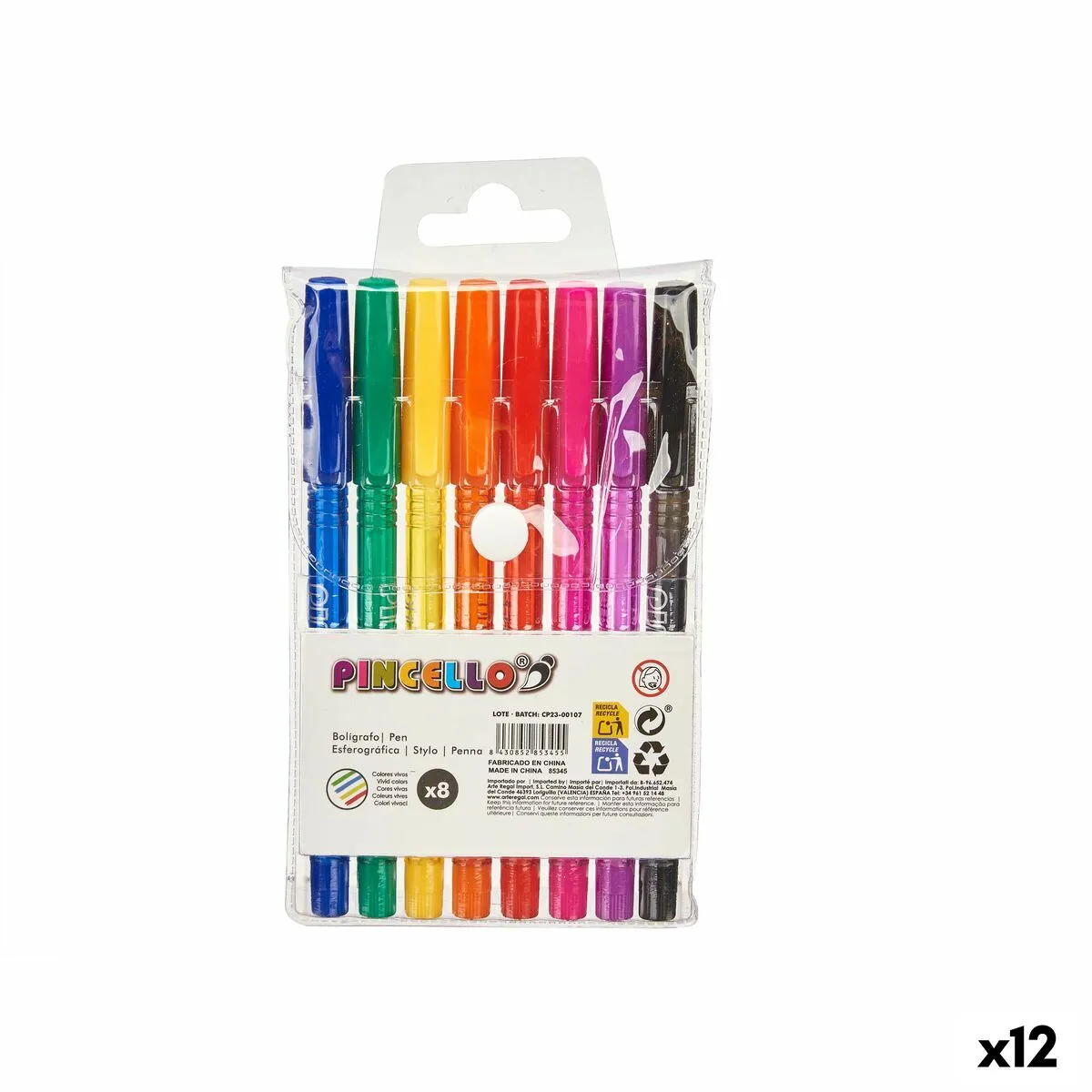 Set di Penne Multicolore (12 Unità)