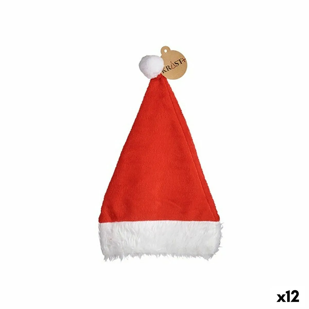 Cappello di Babbo Natale Bianco Rosso 29 x 2 x 45 cm (12 Unità)