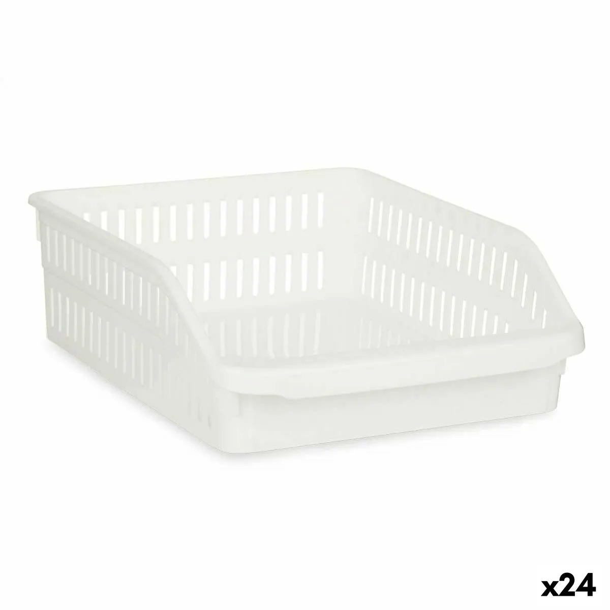 Contenitore per Frigorifero Bianco Plastica 26 x 9,3 x 30,5 cm (24 Unità)