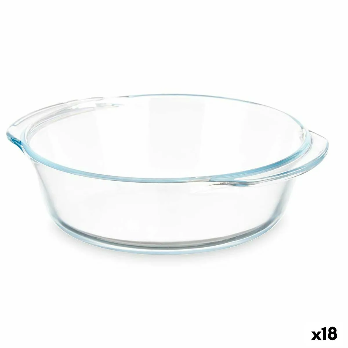 Teglia da Cucina Con manici Trasparente Vetro Borosilicato 800 ml 19,8 x 5,4 x 17,4 cm (18 Unità)