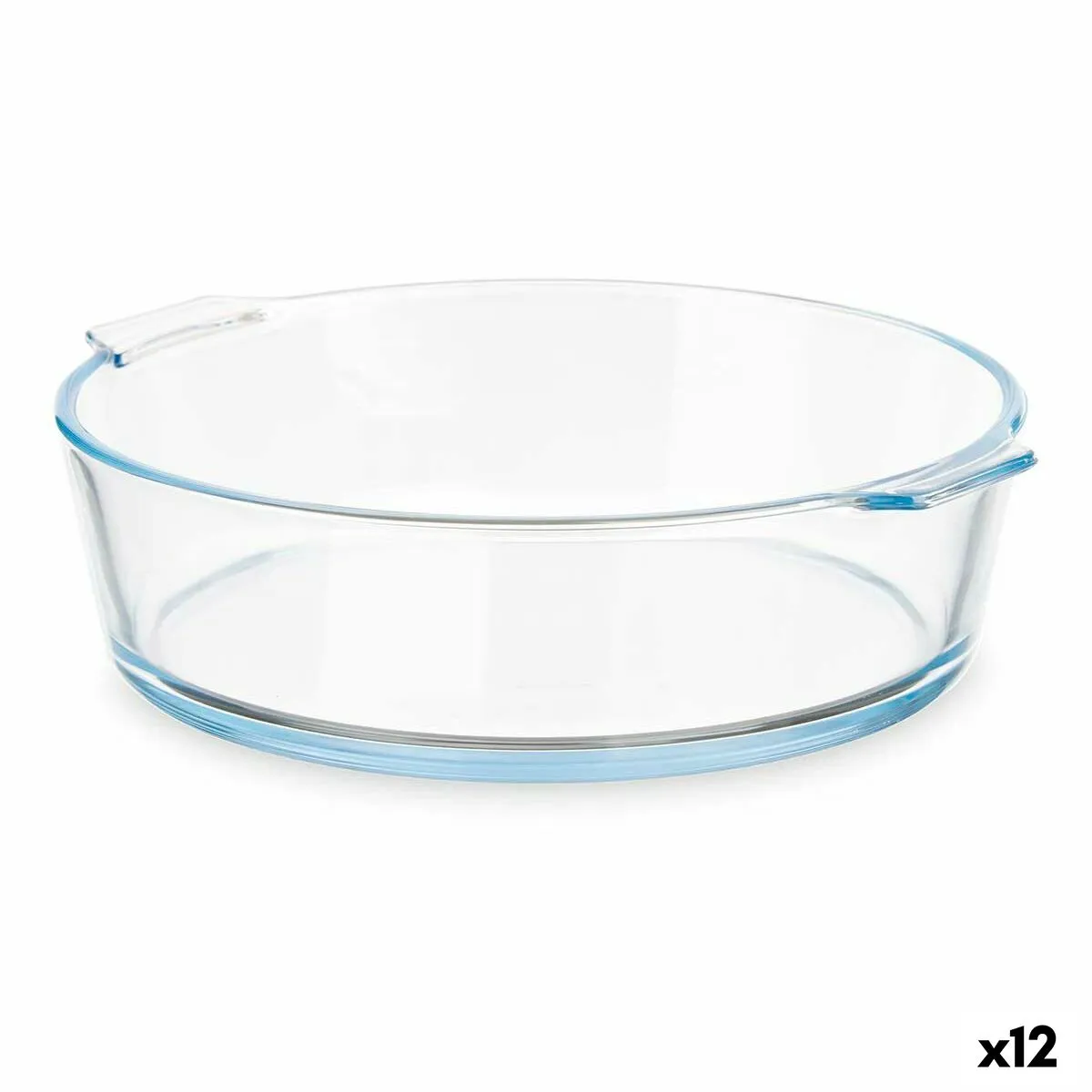 Teglia da Cucina Con manici Trasparente Vetro Borosilicato 1,6 L 23 x 6 x 20 cm (12 Unità)