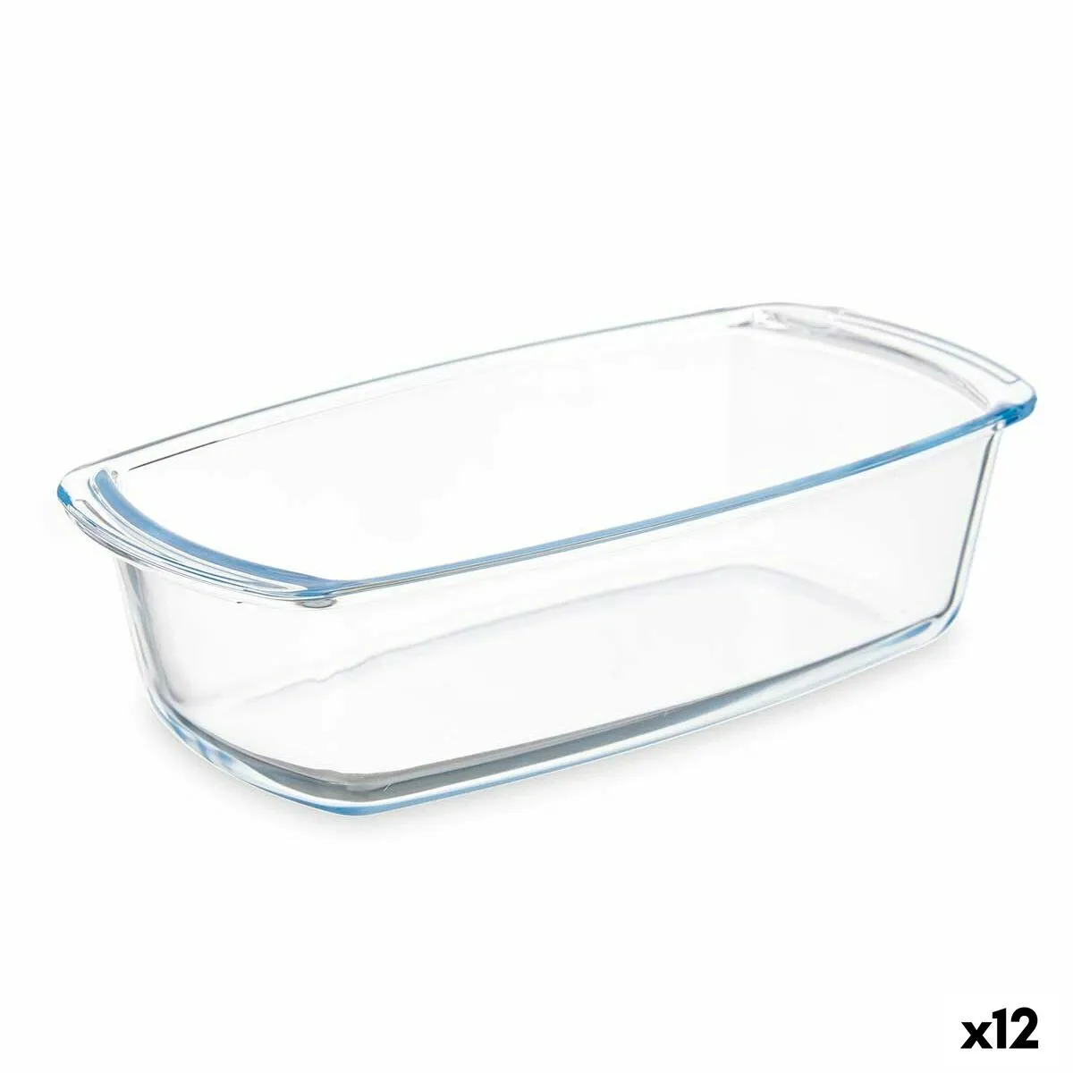 Teglia da Cucina Con manici Trasparente Vetro Borosilicato 1,6 L 27 x 7,2 x 14 cm (12 Unità)