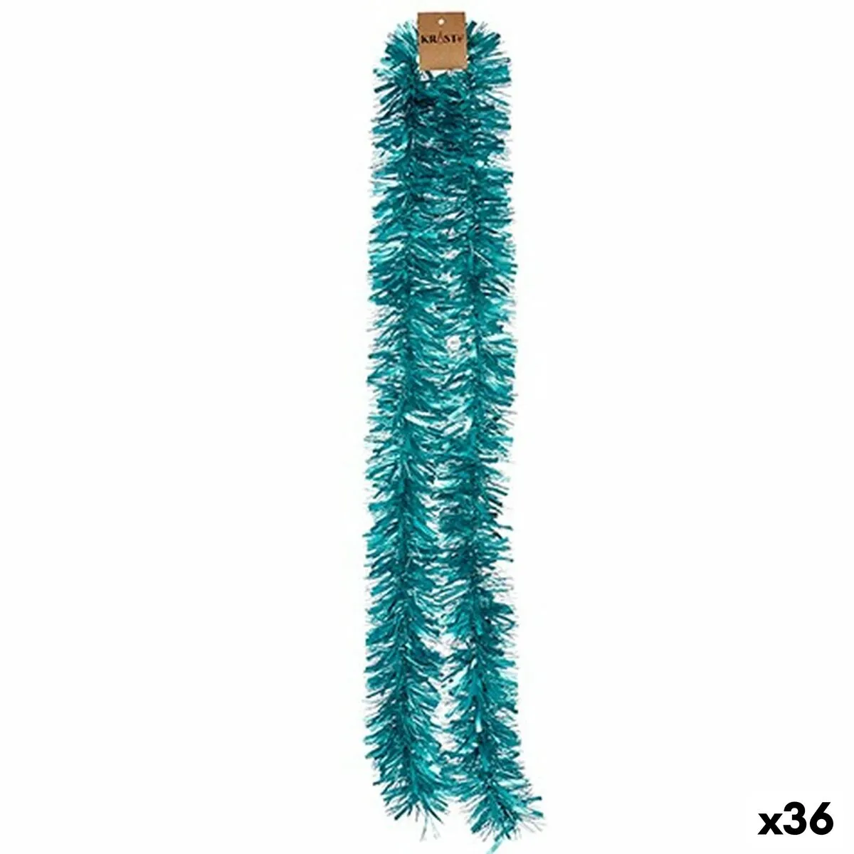 Ghirlanda Tinsel Turchese Plastica 11 x 11 x 200 cm (36 Unità)