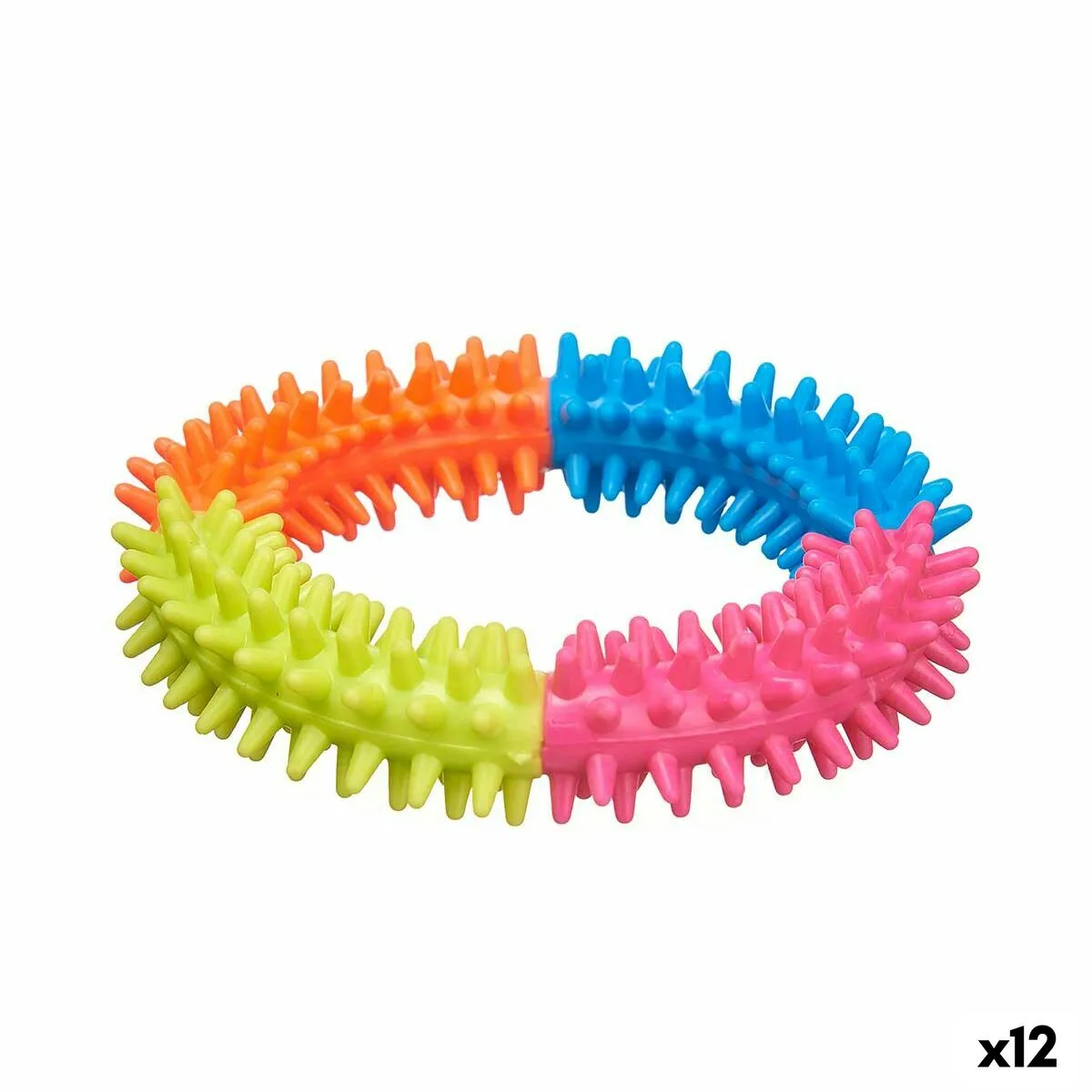 Giocattoli per cani Anello di fissaggio Silicone 12,5 x 2,5 x 12,5 cm (12 Unità)