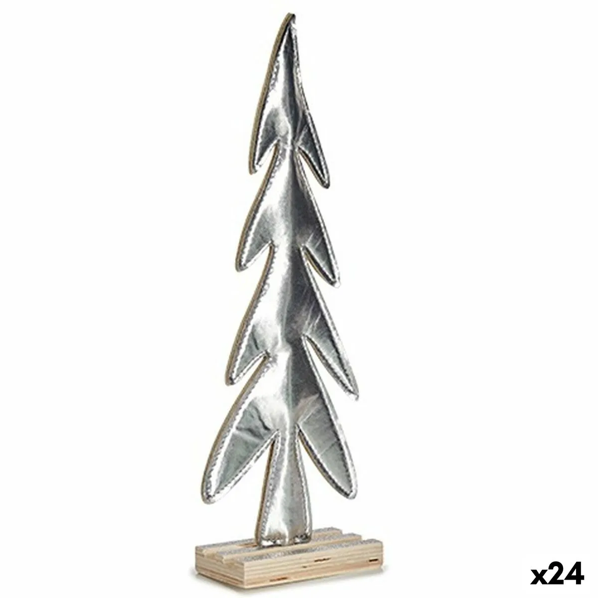 Statua Decorativa Albero di Natale Grigio Legno 5 x 32,5 x 11,5 cm (24 Unità)