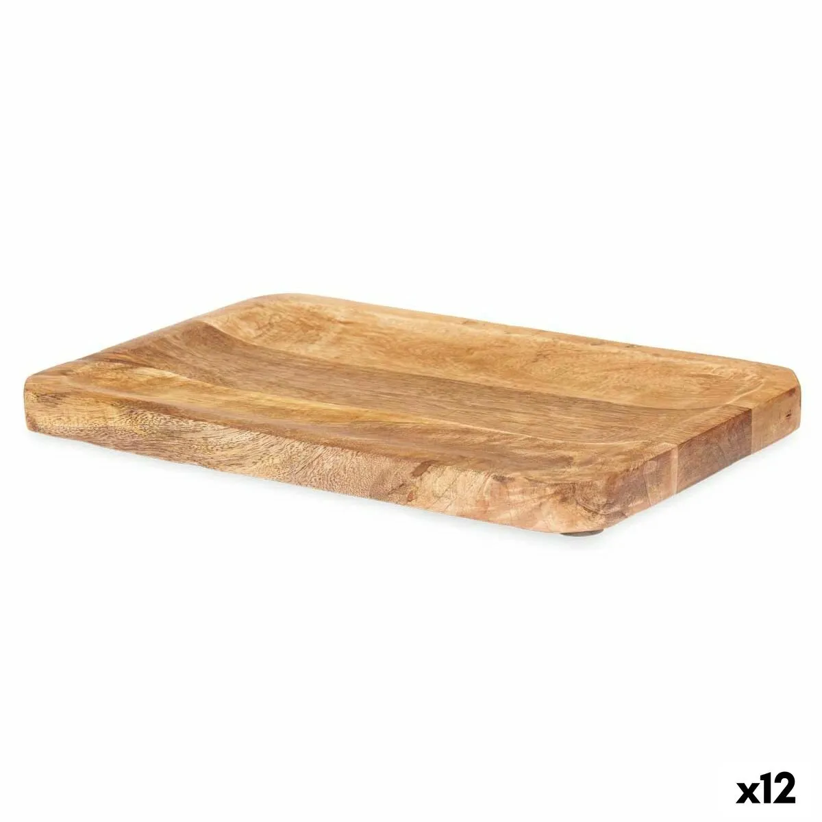 Centrotavola Rettangolare Marrone Legno di mango 30 x 1,5 x 20 cm (12 Unità)