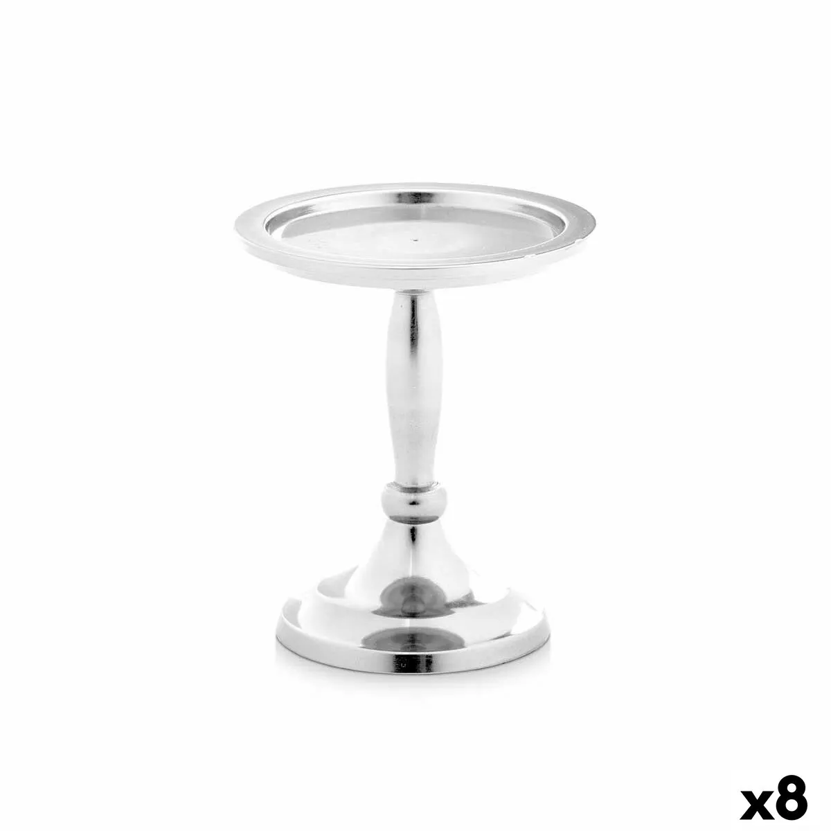 Candelabro Argentato Alluminio 10 x 12 x 10 cm (8 Unità)