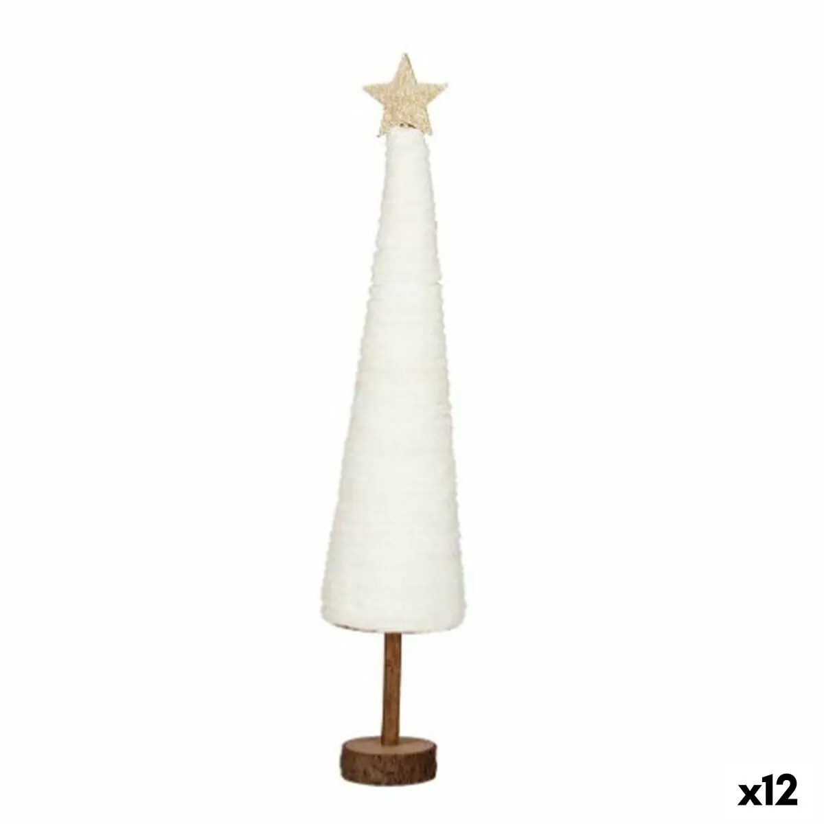 Albero di Natale Bianco Dorato 8,5 x 43 x 8,5 cm (12 Unità)