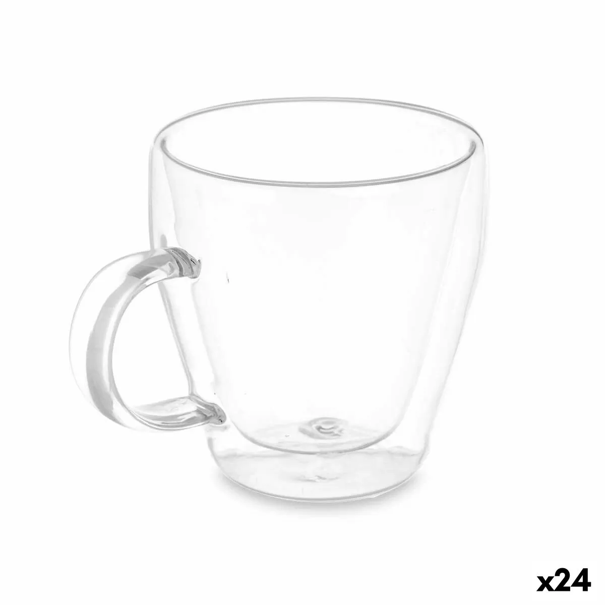 Tazza Mug Trasparente Vetro Borosilicato 270 ml (24 Unità)