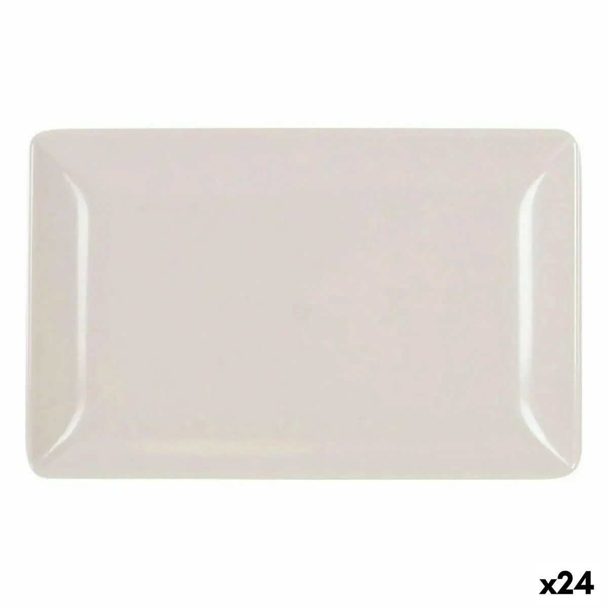 Vassoio per aperitivi La Mediterránea Melammina Bianco Brillante 20 x 13 x 2 cm (24 Unità)