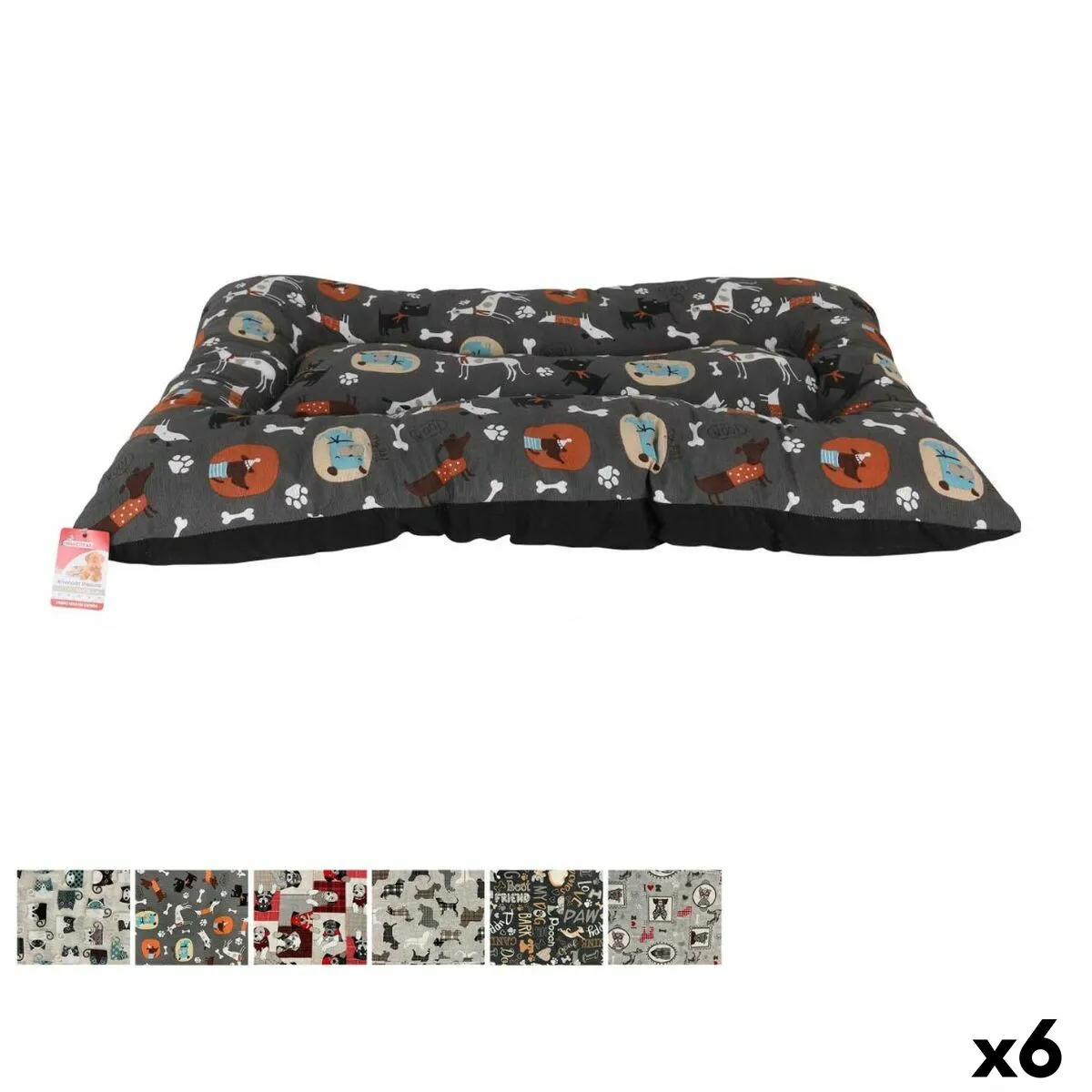 Letto per animali domestici MCT mascotas Tessile 100 x 70 x 9 cm (6 Unità)