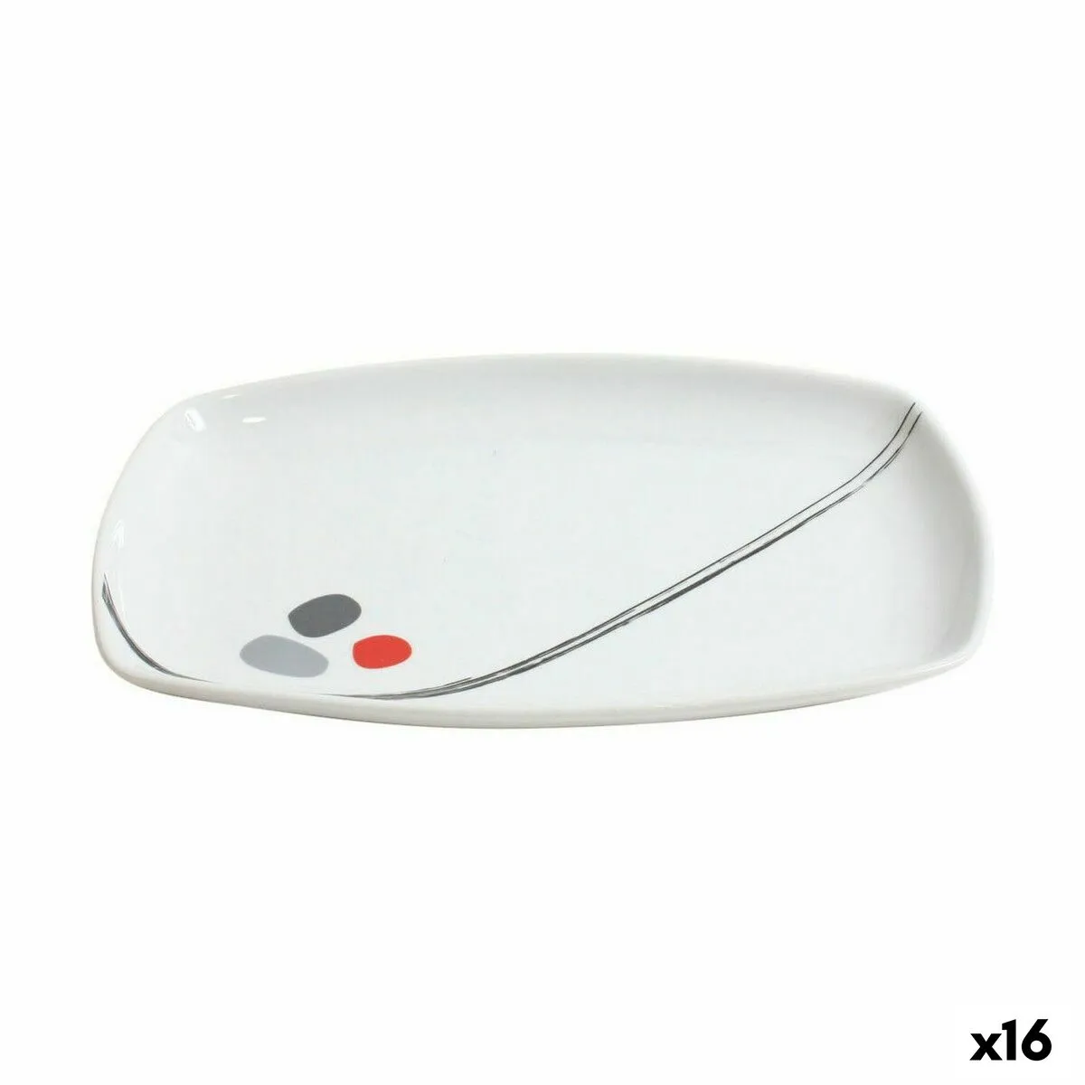 Teglia da Cucina Home Style Zen & Scratch Porcellana Rettangolare 31,2 x 20,7 x 3,1 cm (16 Unità)