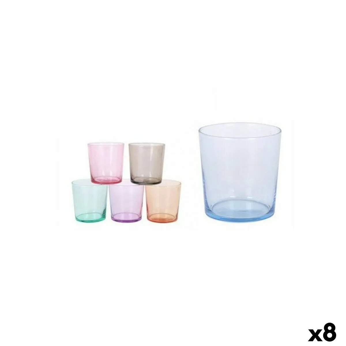 Set di Bicchieri LAV   Multicolore 345 ml 6 Pezzi (8 Unità)