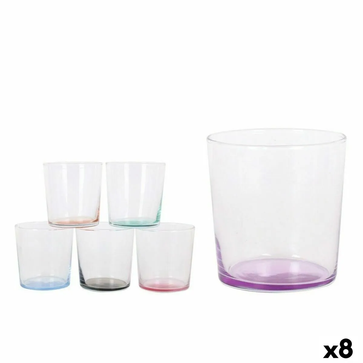 Set di Bicchieri LAV   Multicolore 345 ml 6 Pezzi (8 Unità)