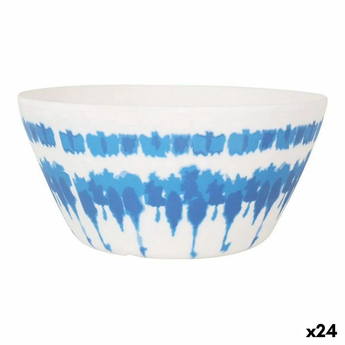 Insalatiera Santa Clara Tie-Dye Azzurro Bianco Melammina (24 Unità)