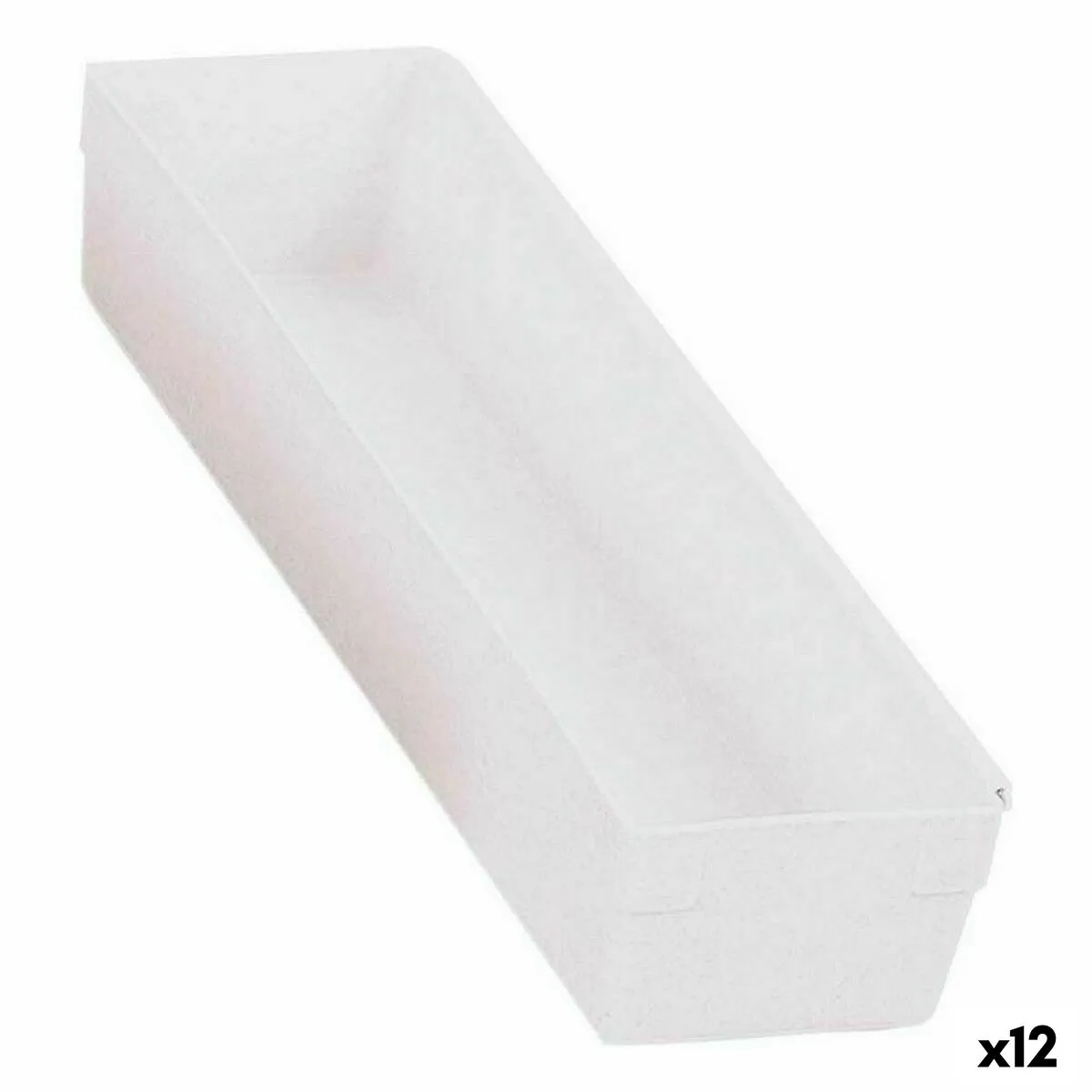 Scatola Multiuso Componibile Bianco 30,5 x 8 x 5,3 cm (12 Unità)