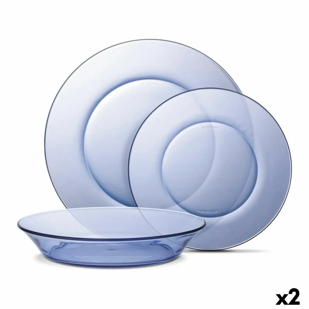 Set di Stoviglie Duralex Lys Azzurro 12 Pezzi (2 Unità)