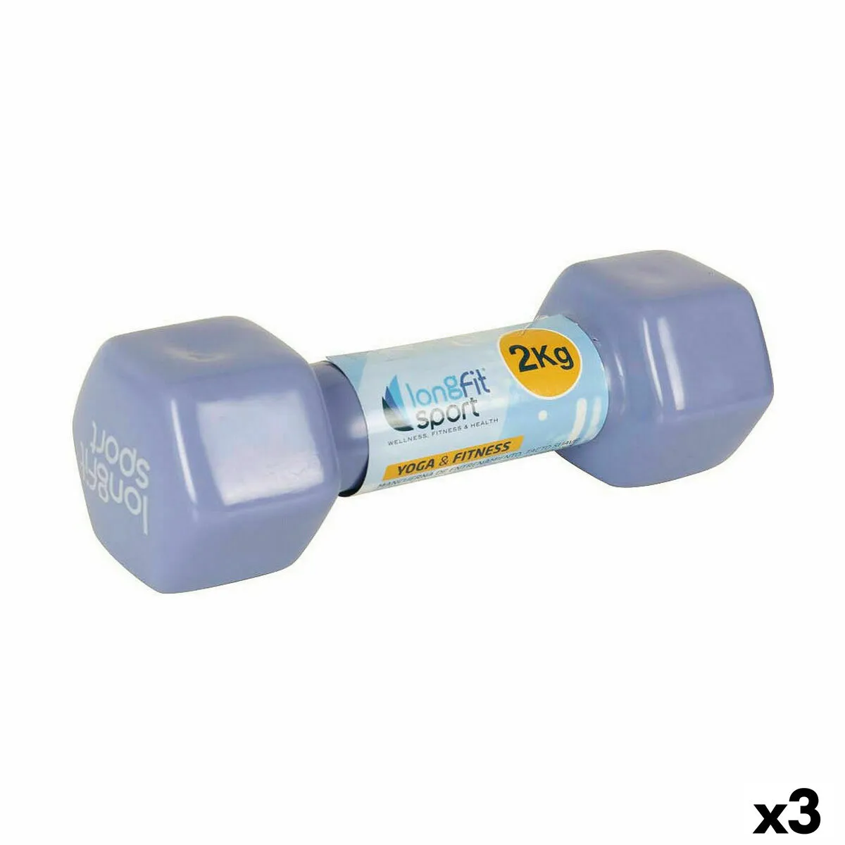 Manubri LongFit Sport Longfit sport 2 Kg Viola 3 Unità