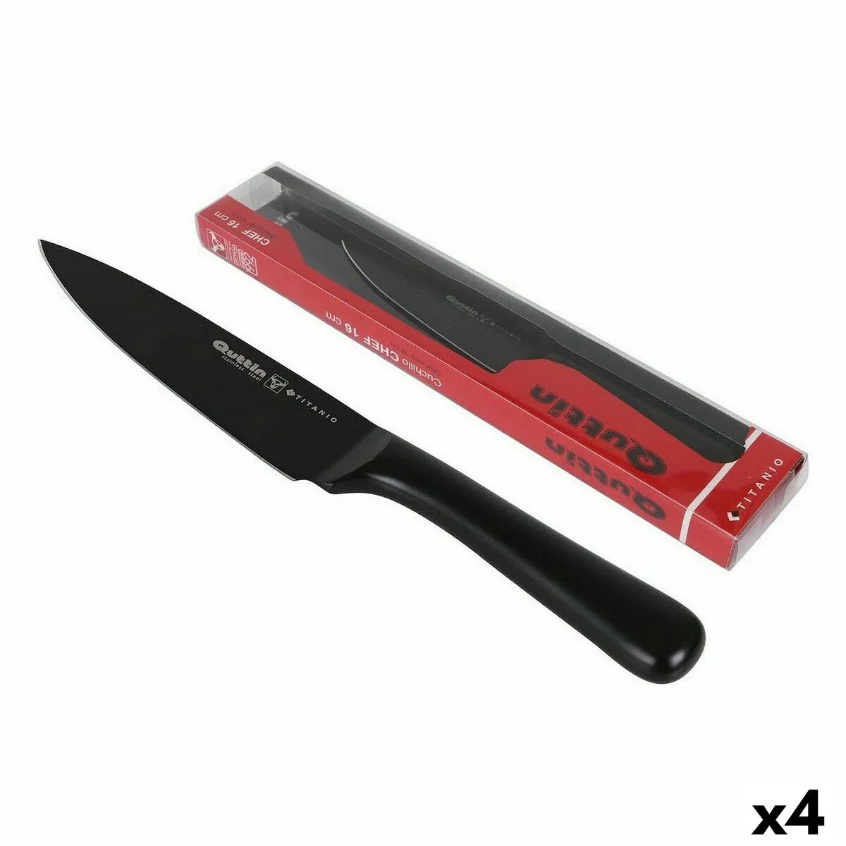 Coltello da chef Quttin   Titanio 16 cm (4 Unità)