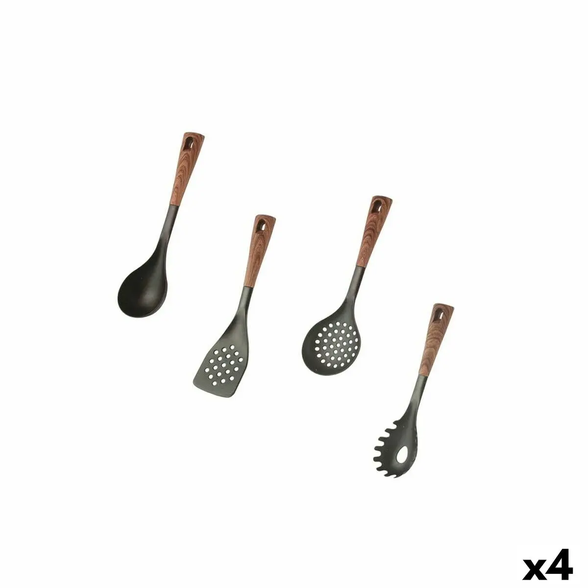 Set di Utensili da Cucina Percutti Nylon 4 Pezzi (4 Unità)