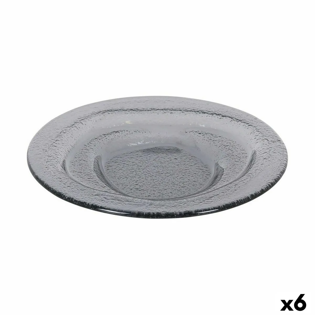 Piatto da pranzo Inde Kilauea 20 x 2,5 cm Nero (6 Unità)