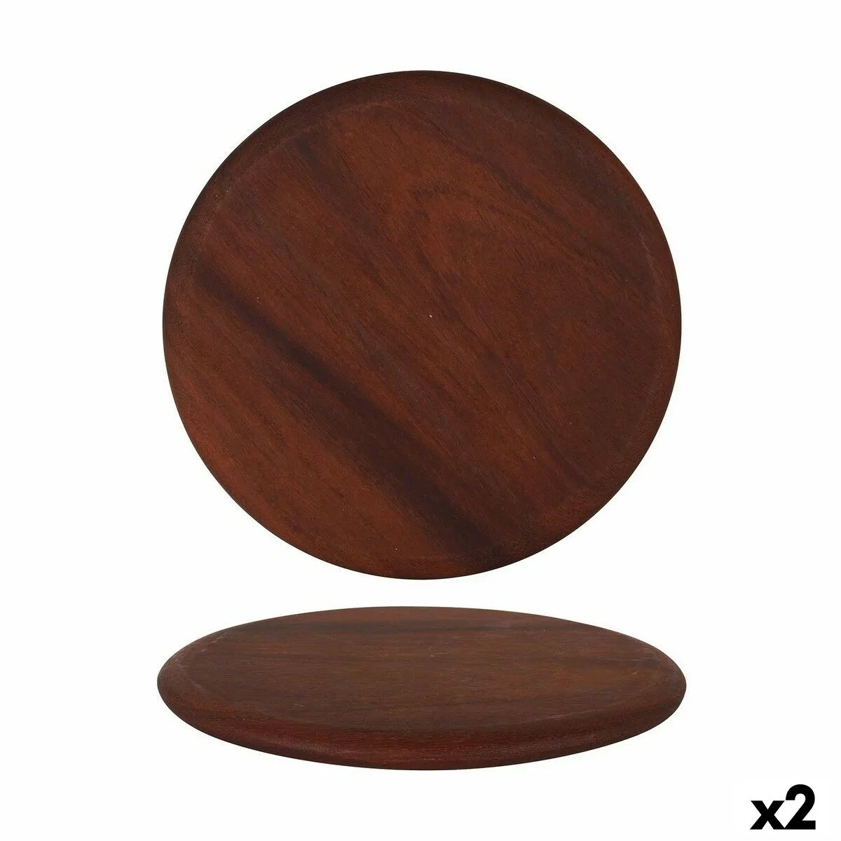 Tagliere per servire Viejo Valle Iroko Rotondo ø 32 x 1,8 cm (2 Unità)