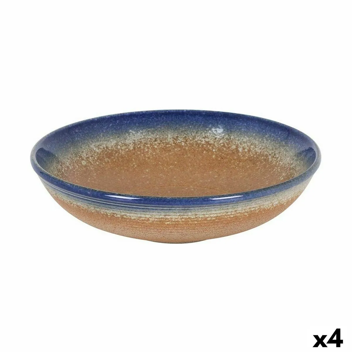 Piatto Fondo Inde STONEWARE CARIBIAN 19 x 5 cm (4 Unità)