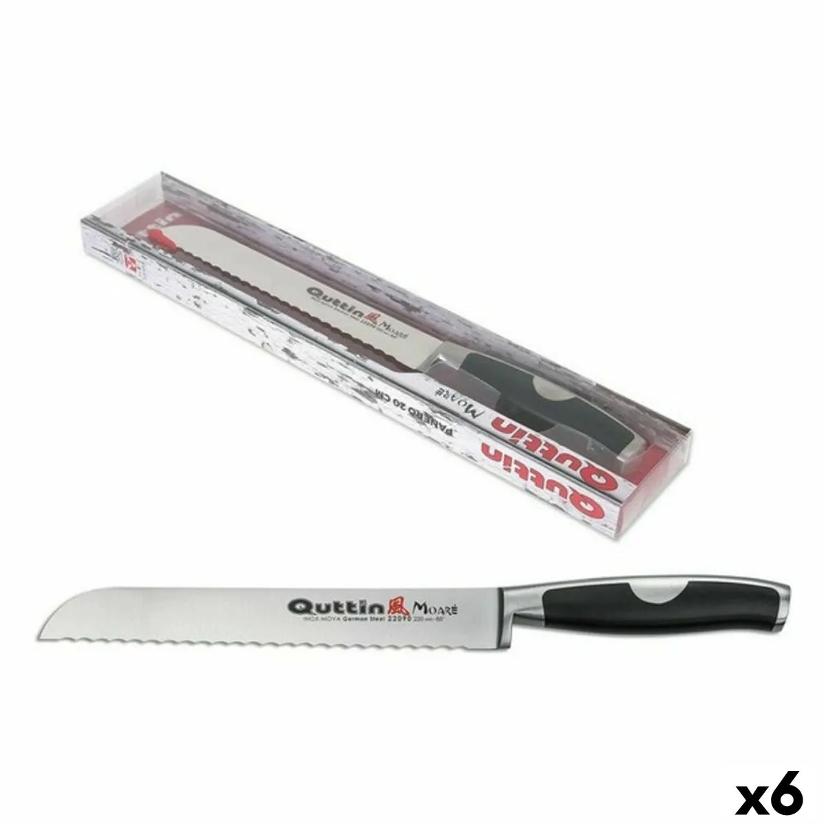 Coltello per il Pane Quttin Moare (22 cm) 6 Unità 3 mm