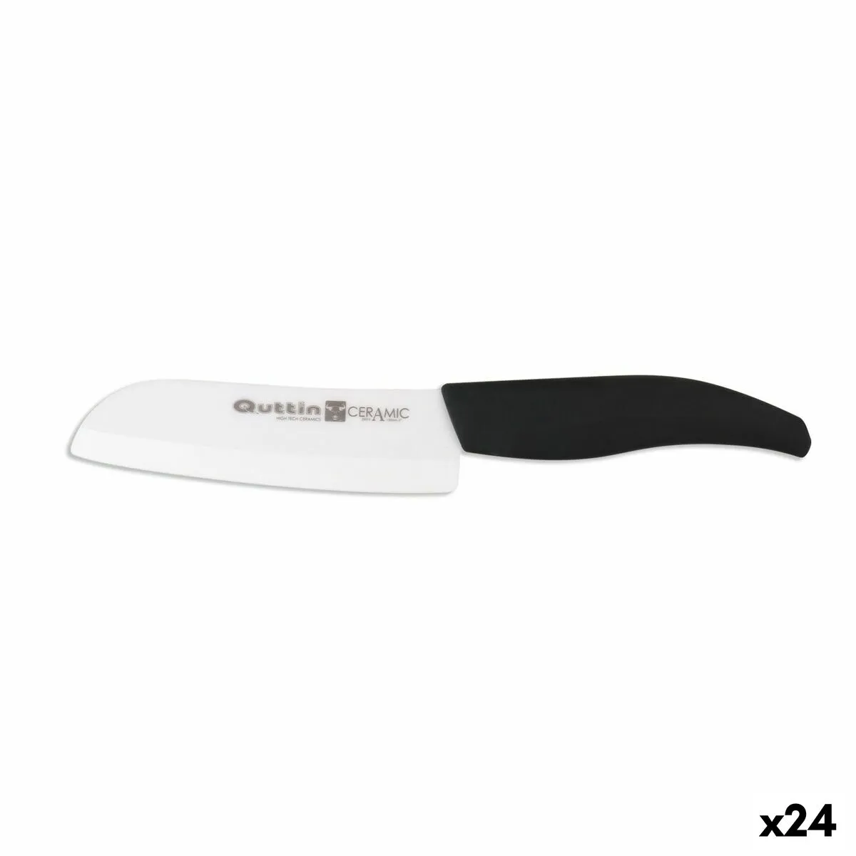 Coltello Santoku Quttin   Ceramica Nero