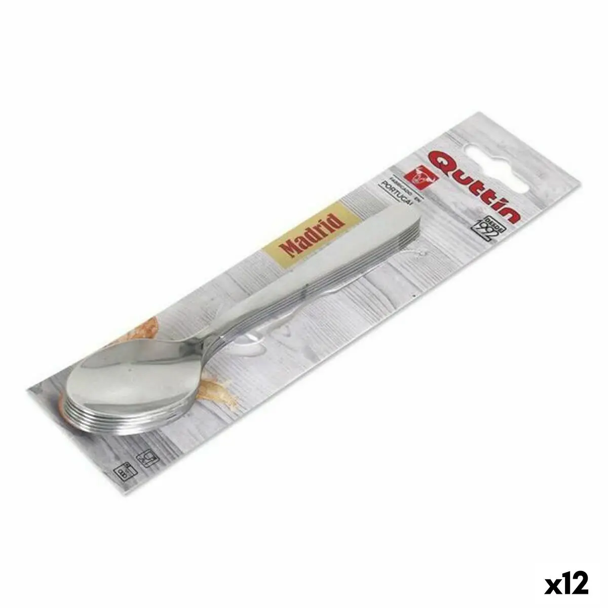 Set di Cucchiai Quttin Madrid (6 pcs) 6 Pezzi (12 Unità)