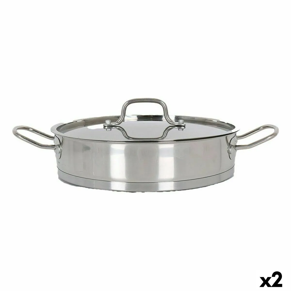 Casseruola con coperchio in vetro Quttin 4,3 L (2 Unità)