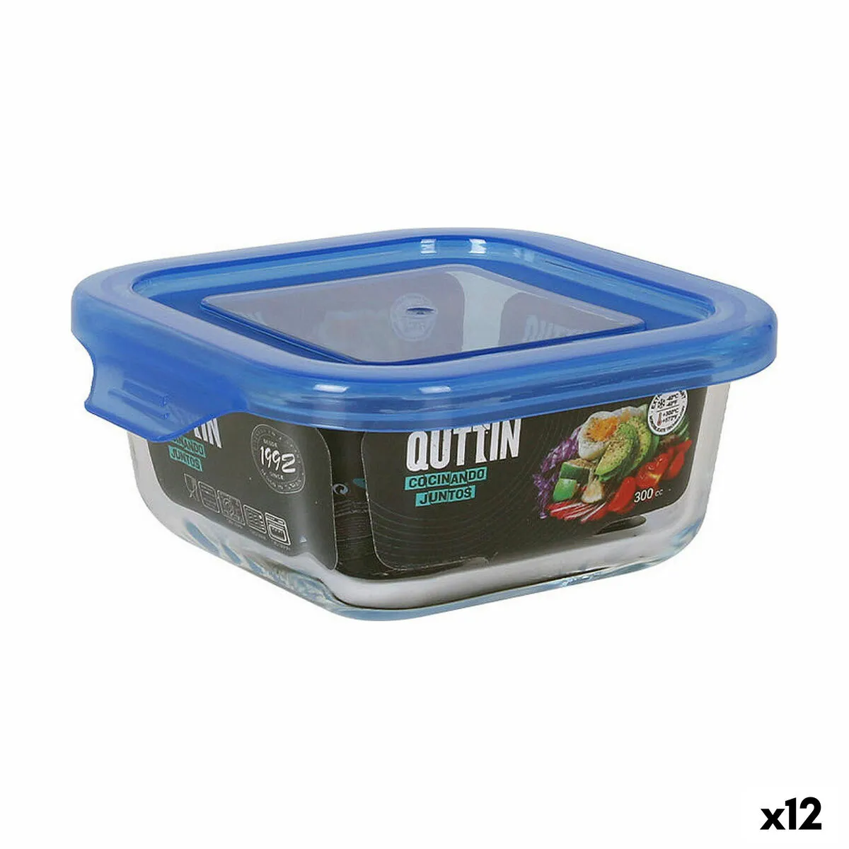 Porta pranzo Quttin   Azzurro 12 x 12 x 5,3 cm (12 Unità)