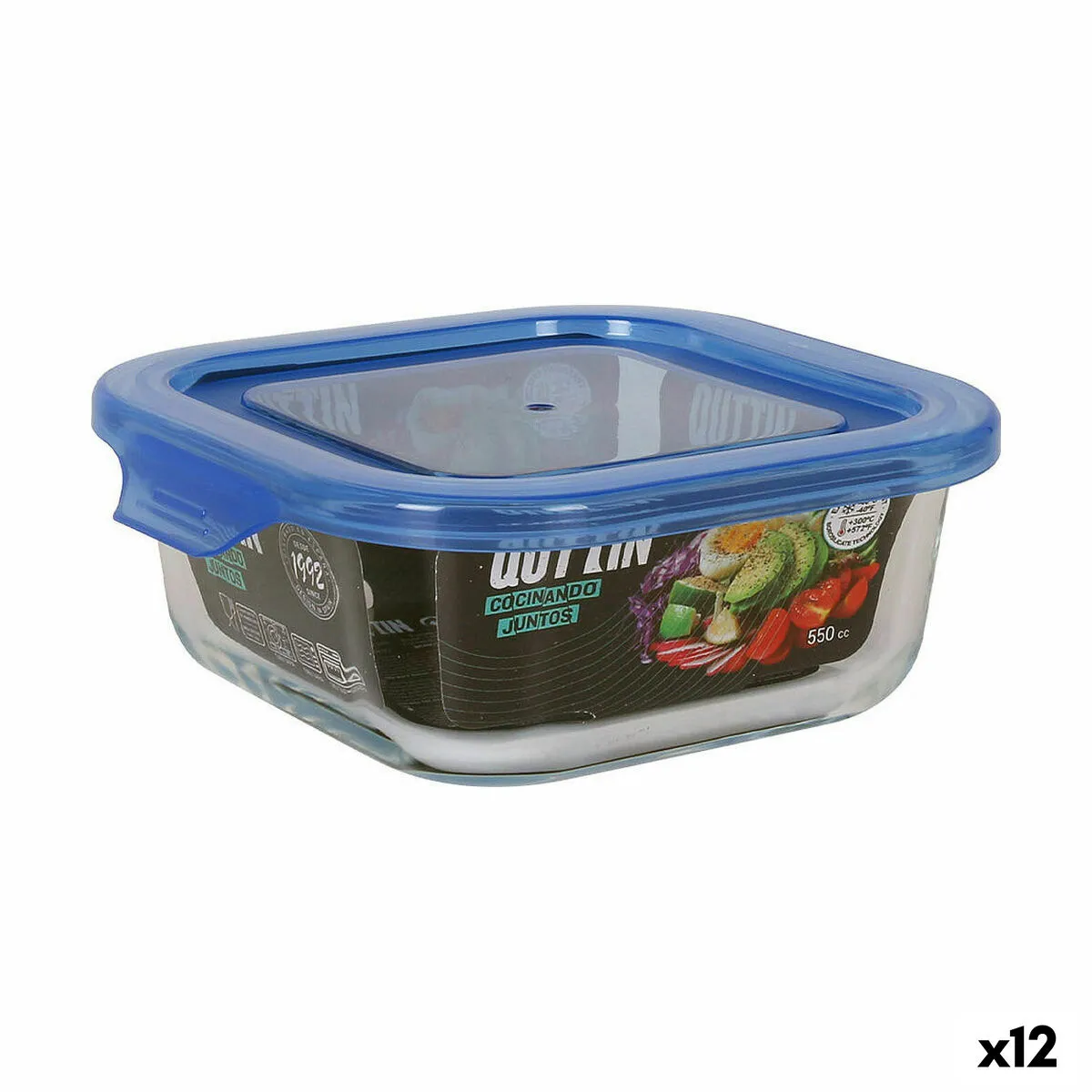 Porta pranzo Quttin   Azzurro 14 x 14 x 5,5 cm (12 Unità)