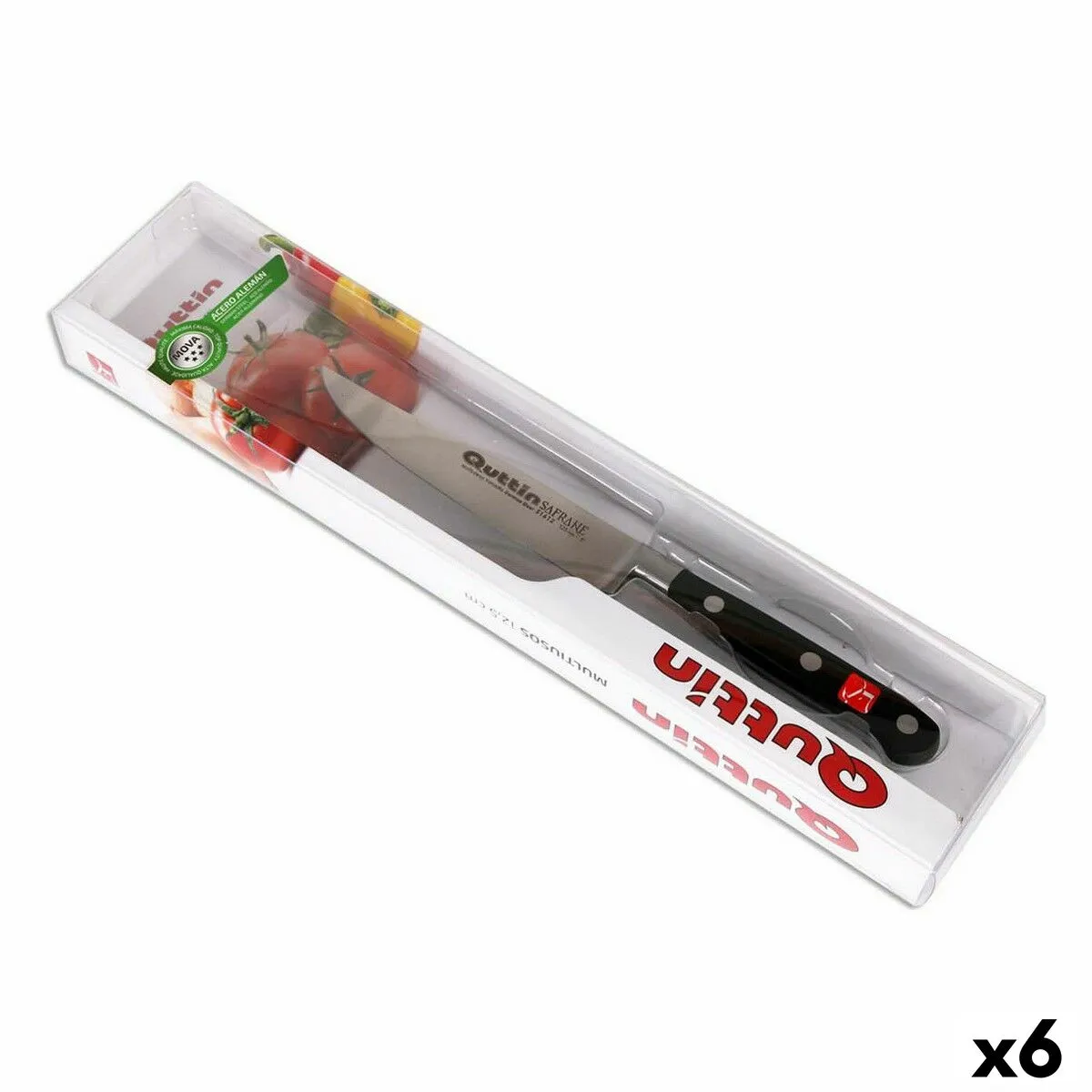 Coltello da Bistecca Quttin Safrane 12 x 12 x 2 cm 2 mm (6 Unità)