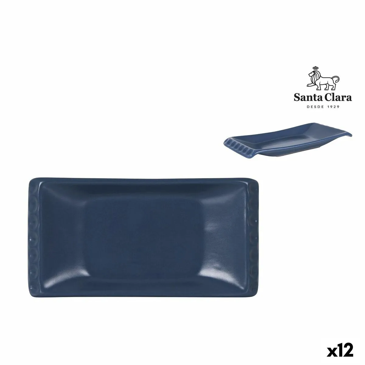 Teglia da Cucina Santa Clara Vilariño Gres Rettangolare 24,5 x 12,5 cm (12 Unità)