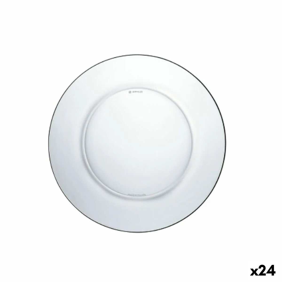 Piatto da pranzo Duralex Lys Cristallo Trasparente Ø 23,5 cm (24 Unità)