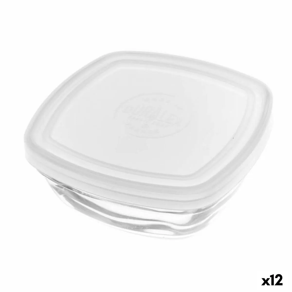 Porta Pranzo Quadrato con Coperchio Duralex FreshBox Trasparente 300 ml 11 x 11 x 4,5 cm (12 Unità)