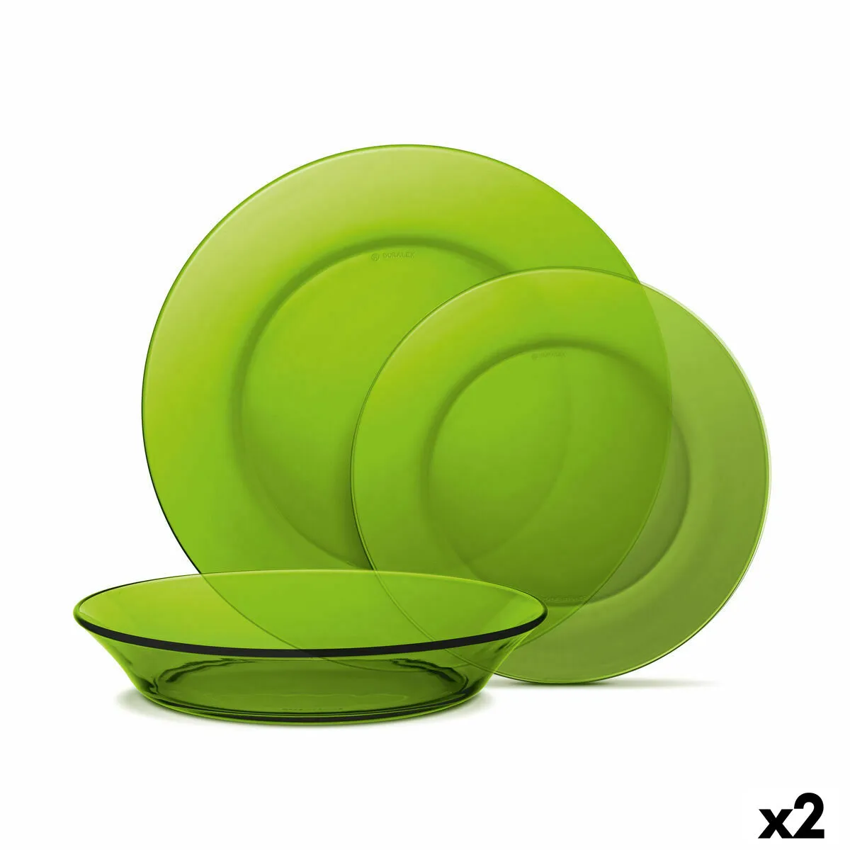 Set di Stoviglie Duralex Lys 12 Pezzi Verde (2 Unità)