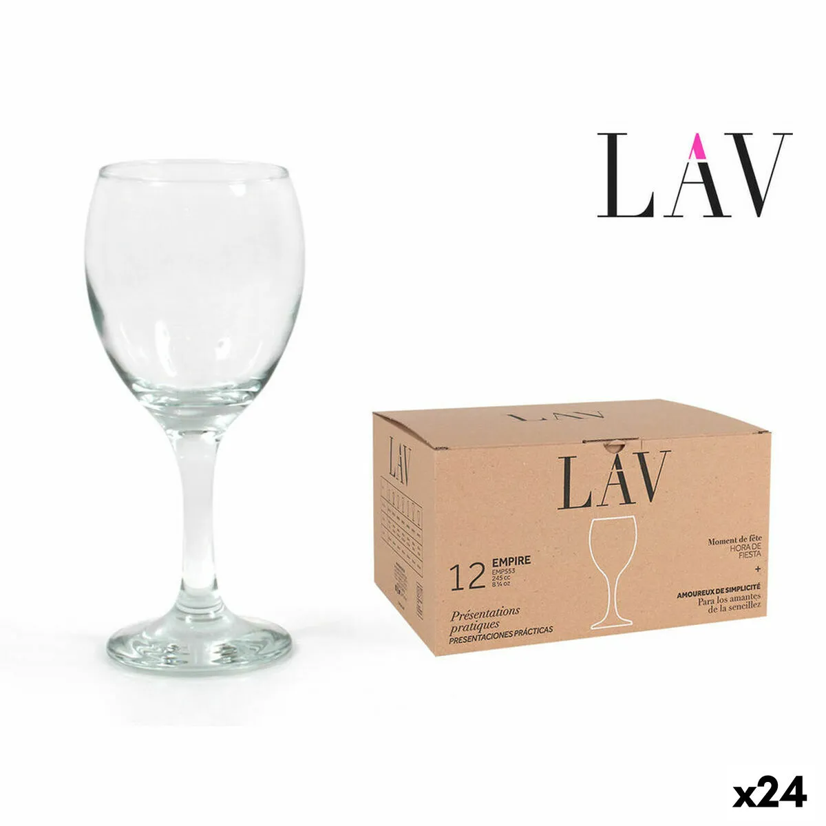 Calice per vino LAV Empire 245 ml (24 Unità) (245 cc)