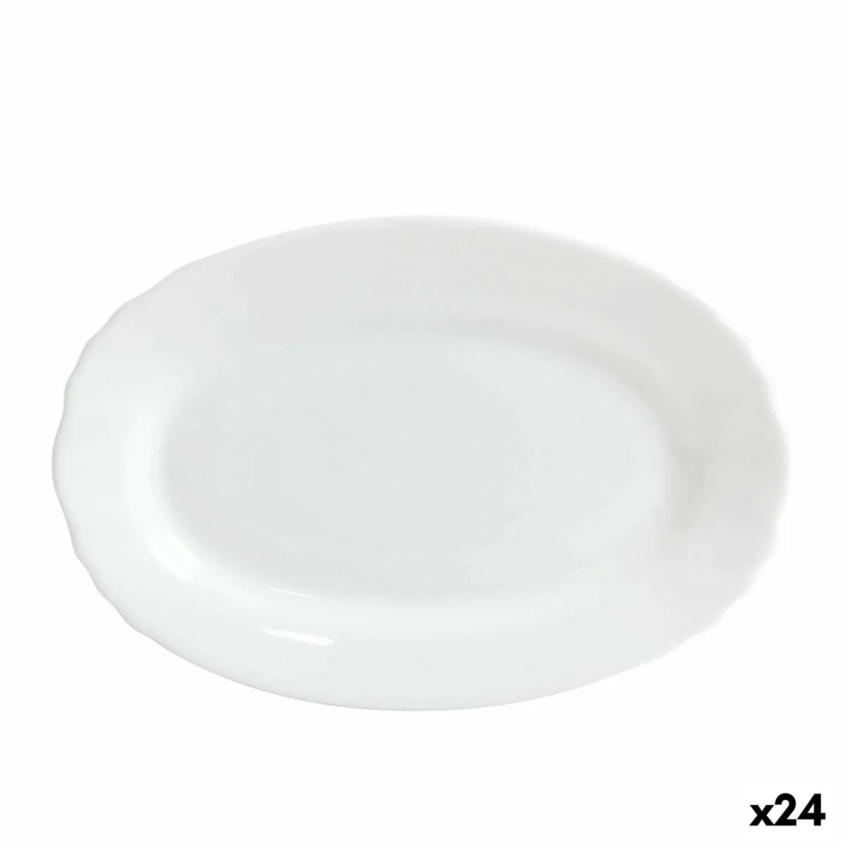 Teglia da Cucina Bormioli Ebro Vetro Ovale 23 x 15,5 x 2,1 cm (24 Unità)