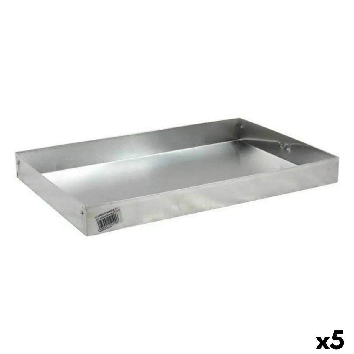 Stampo Rettangolare VR Argentato Alluminio 34 x 22,5 x 3,5 cm (5 Unità)