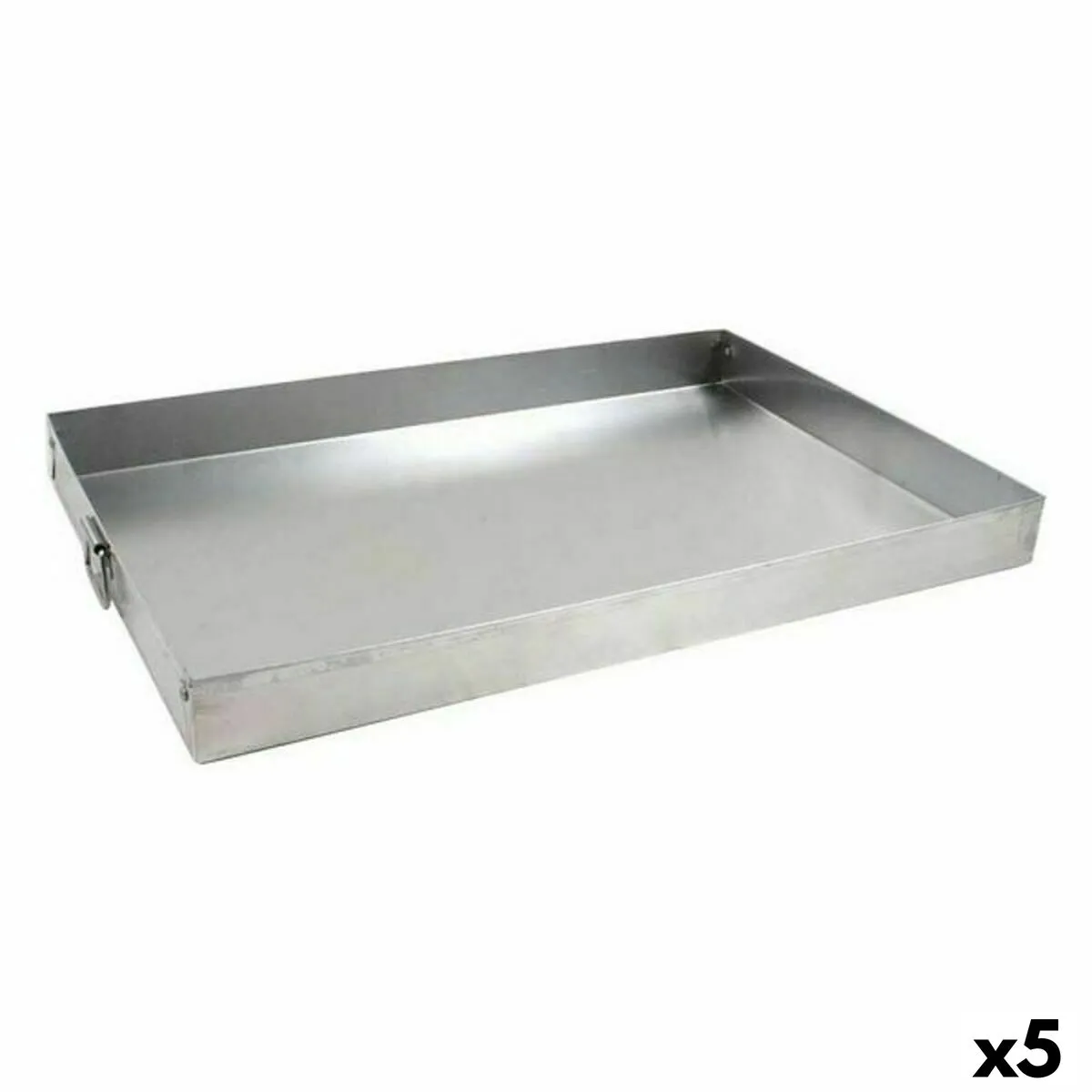 Stampo Rettangolare VR Argentato Alluminio 45 x 31 x 3,5 cm (5 Unità)