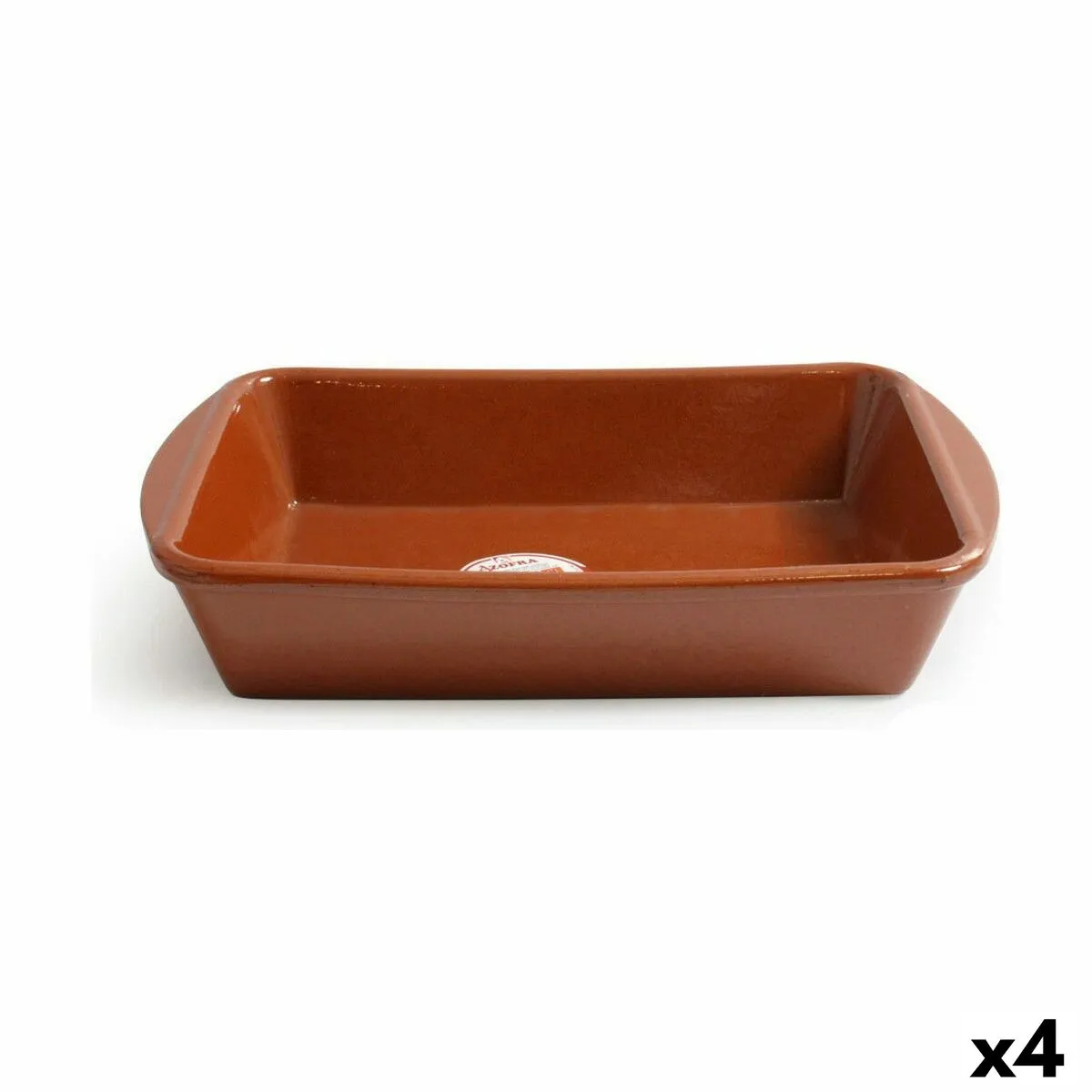 Teglia da Cucina Azofra Argilla cotta Rettangolare 29 x 20 x 6 cm (4 Unità)